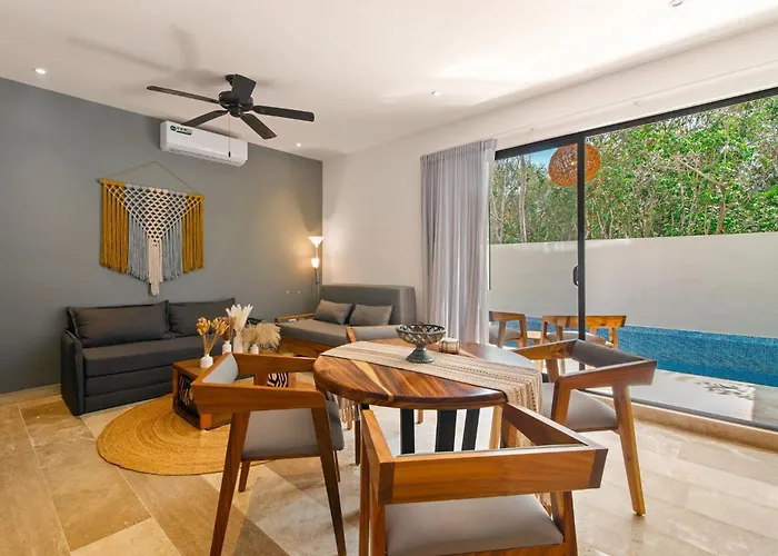 Casa de férias 1 Rec. Aldea Zama con Increíble Rooftop Pool *